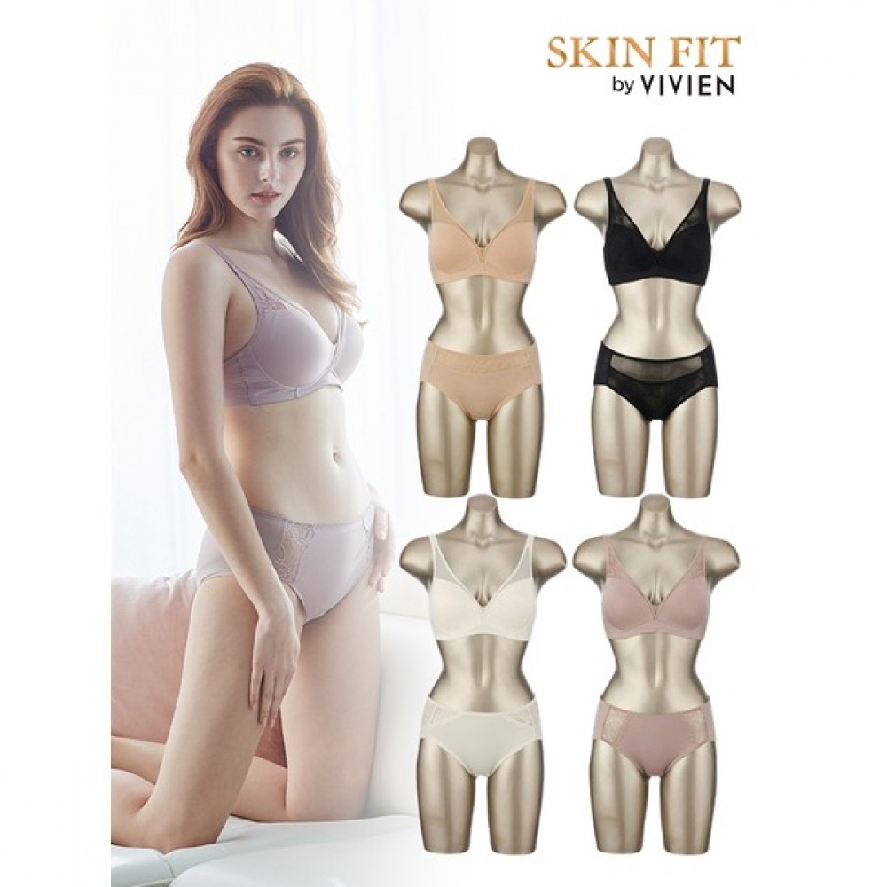 (Vivienne) ヴィヴィアンライトニングヌードフルカバー女性用下着 8枚セット