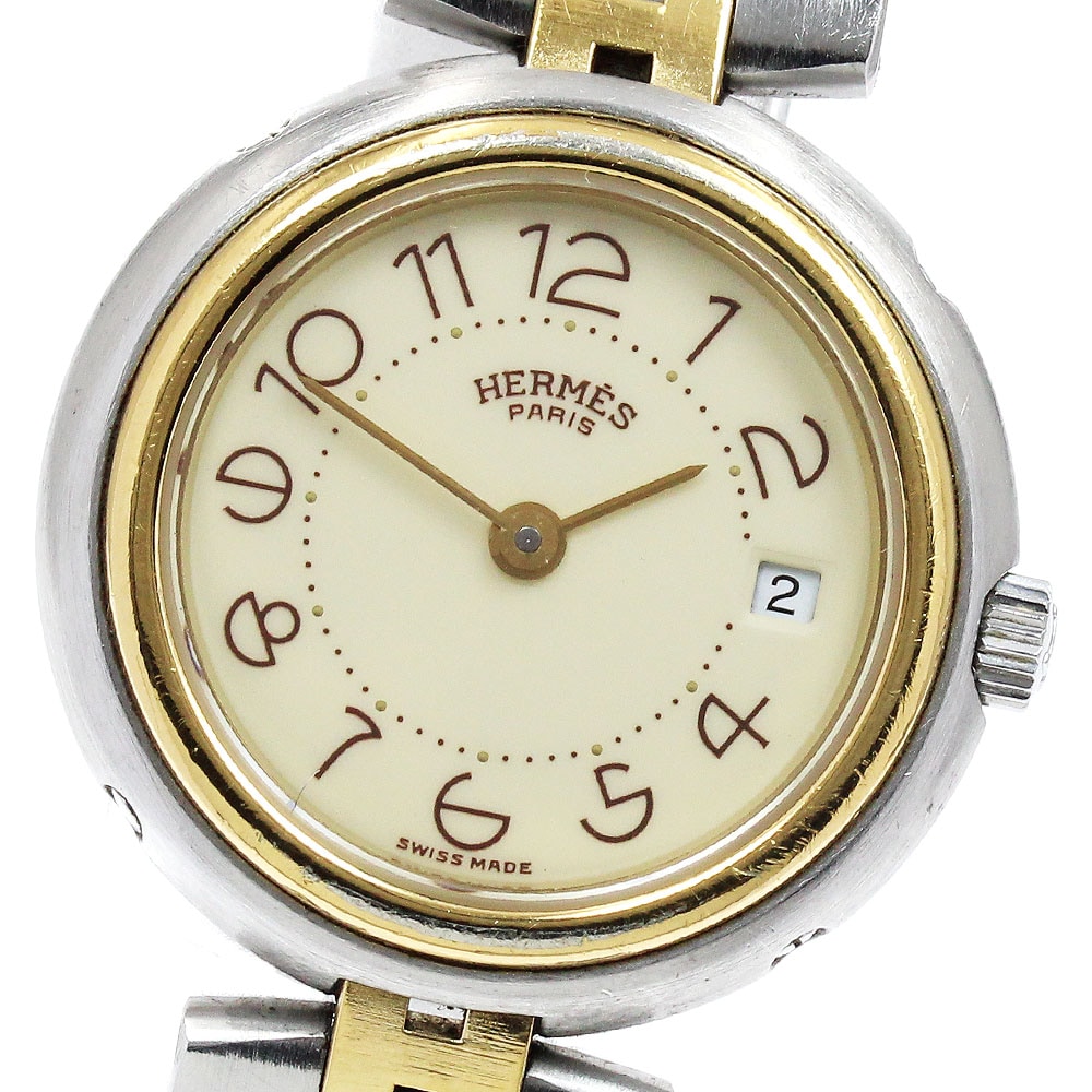 エルメス HERMES プロフィール デイト クォーツ レディース _914404【中古】