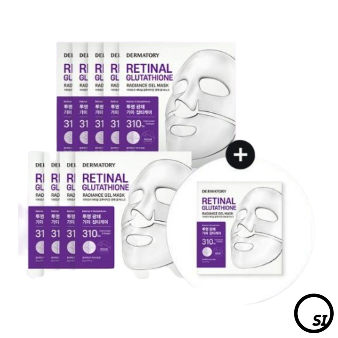 【9+1】レチノール グルタチオン 光彩ゲルマスク 10枚