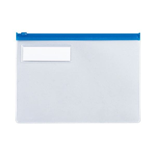 （まとめ） TANOSEE クリヤーケース（クリアケース） A5ヨコ 青 1セット（20枚） (×2セット)