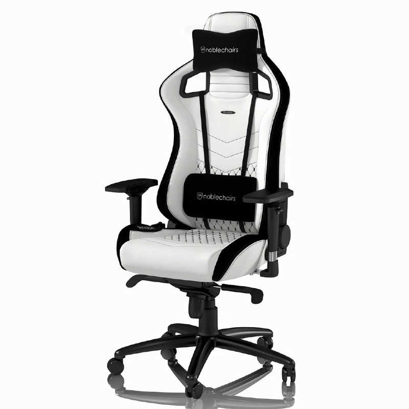NOBLECHAIRS　ゲーミングチェア EPIC プレミアムホワイト　NBL-PU-WHT-002