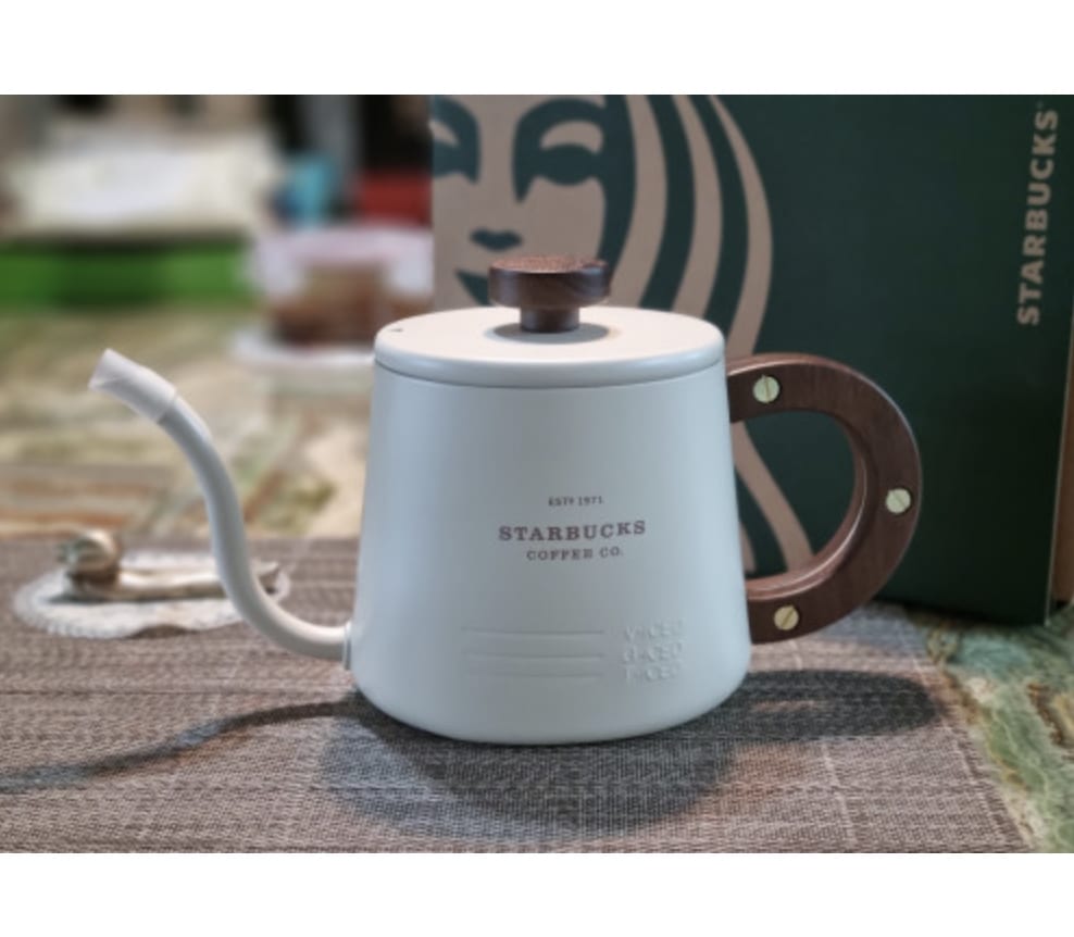 スターバ KOREA ホワイトケトル2021コアブルーイングmdケトルホームカフェドリップポートティーポッド