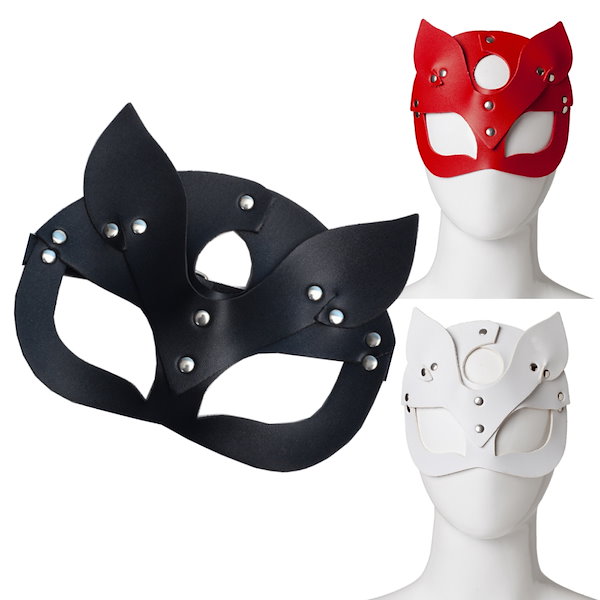 Qoo10] フォックス キツネ 仮面 フェイクレザー フェイス