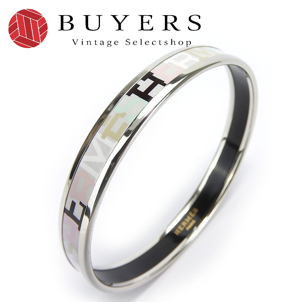 中古 バングル エマイユPM エナメル メタル マルチカラー ライトグレー シルバー金具 K刻印 アクセサリー 小物 レディース 女性 32,175円