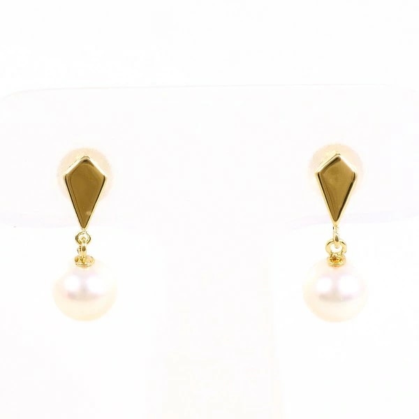 K18 18金 YG イエローゴールド ピアス パール 総重量約0.9g ジュエリー 中古