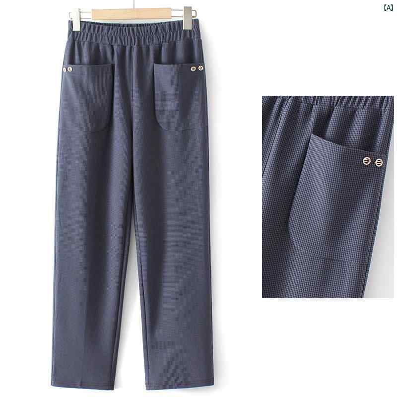 レディース ファッション おしゃれ 春夏 秋　冬 大人 上品 高級 マダム プレゼント 敬老日　おばあちゃん 春秋 ズボン 伸縮性 ウエスト ズボン ハイウエスト ストレート 5,847円