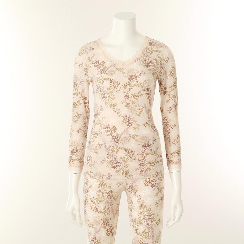 バーンアウトプリント 女性用アンダーウェアトップス(WLG2550C)