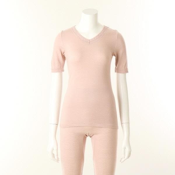 VLG5068A_女性エクウス生地発熱起毛半袖肌着 8,854円