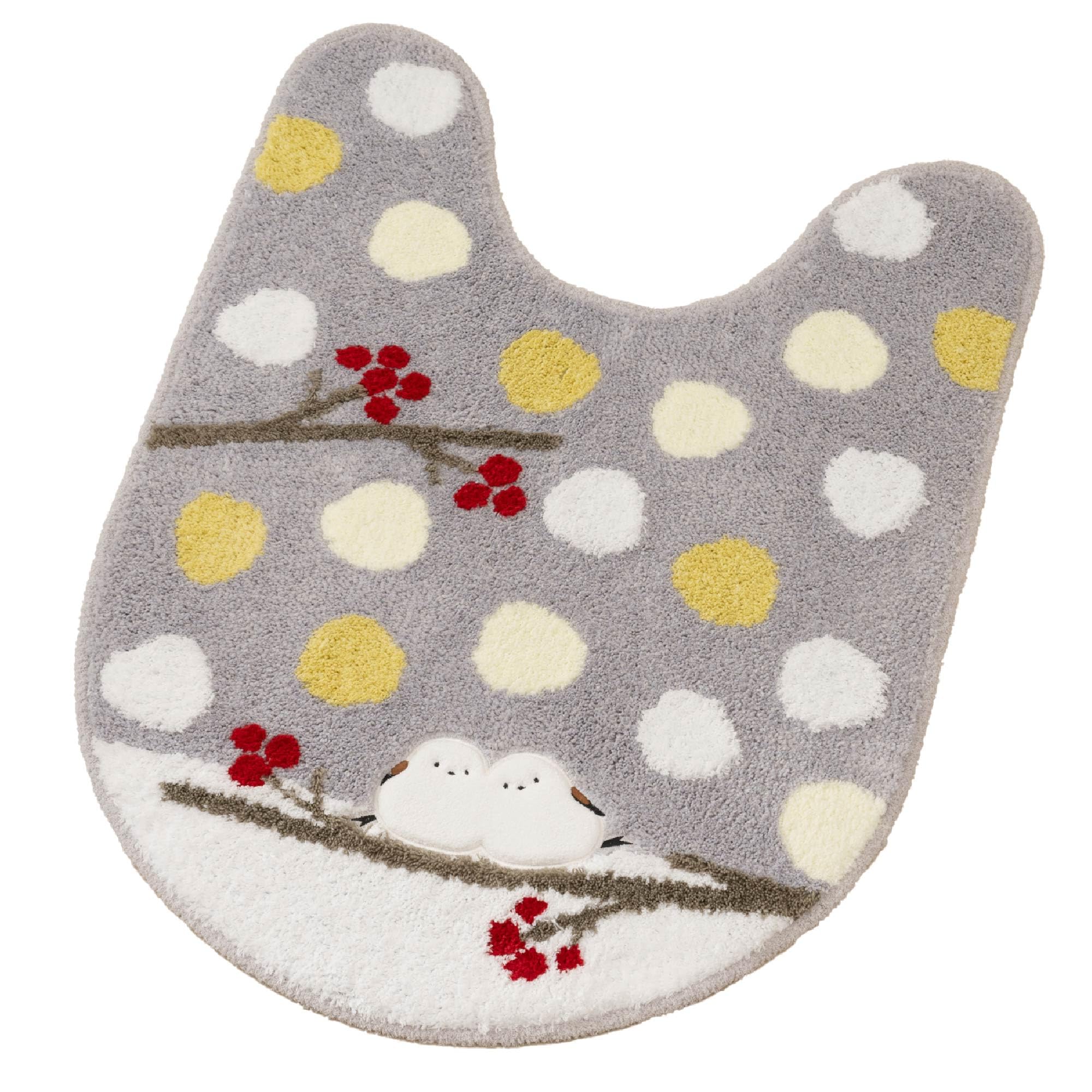 センコー S.D.S シマエナガちゃん トイレマット ロング丈 約80×60cm グレー キャラ アニマル 51626