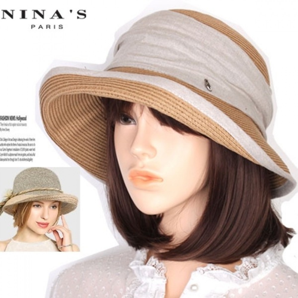 (ニナスパリ) リネンカラーピュアレディー麦わら帽子 (9SS049)