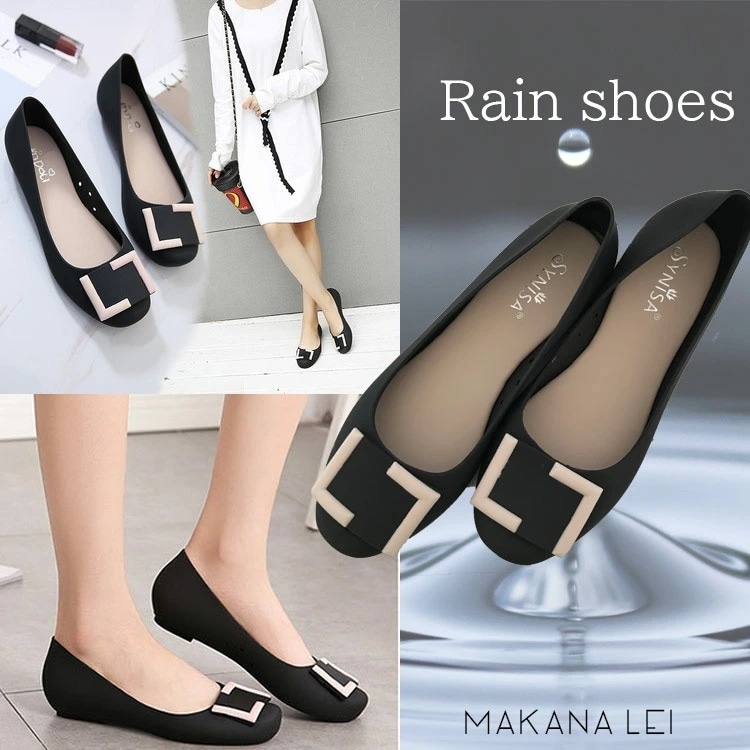 【新作】フラットシューズ 雨靴 レインシューズ オールシーズン 抗菌 防臭 防水 カジュアル レトロ 通勤