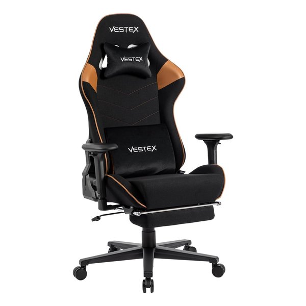 S2 高撥水メッシュファブリック フットレスト付き ゲーミングチェア ブラウン VES-S2FTBR