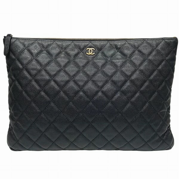 シャネル マトラッセ キャビアスキン バッグ クラッチバッグ セカンドバッグ ユニセックス【中古】