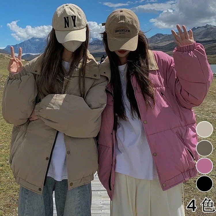 INS話題レディース 可愛い学生 2026パン服 冬アウター ダウンコート 暖かい防寒 中綿ジャケット 中綿コート ダウンジャケット ショートコート 厚手 韓国ファッション 怠惰な カジュアル