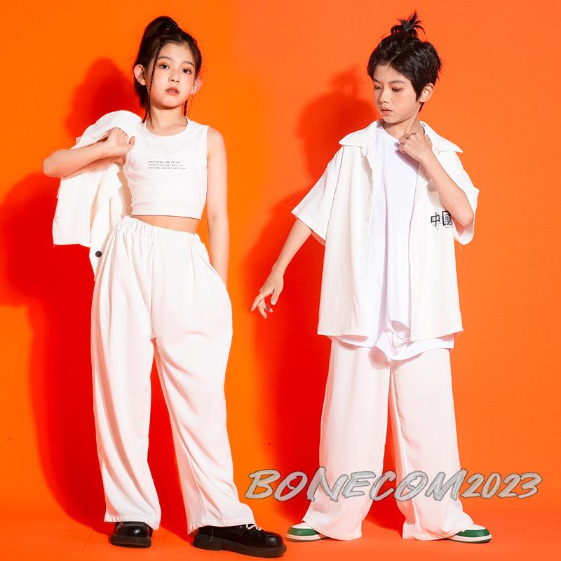 キッズ ダンス衣装 ヒップホップ ジャズダンス デニム HIPHOP ステージ衣装 ステージ服 演出服 子供ダンス 演奏会 練習着 団体服 発表会 応援団