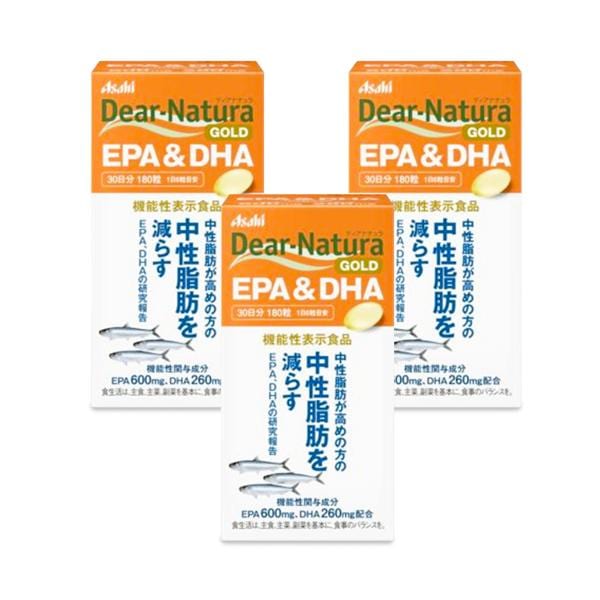 3個セット アサヒ ディアナチュラゴールド EPA＆DHA 180粒 (30日分) 5,602円