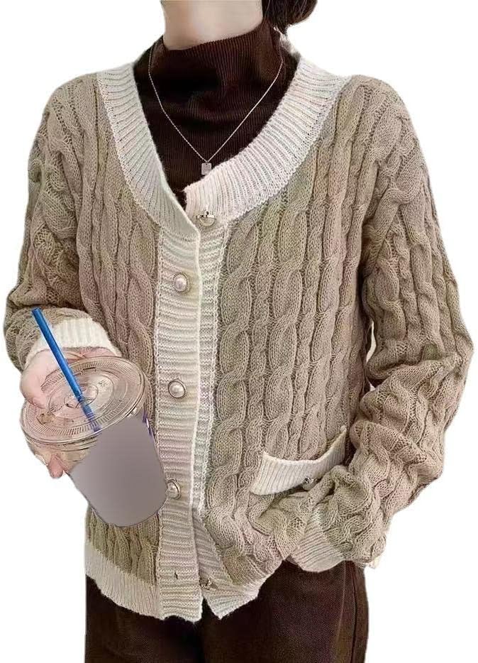 カーディガン セーター レディース アウター 無地 クルーネック シンプル トップス お出掛け 柔らかい レギュラー丈 コート エレガント ボタン付け 普段使い ファッション きれい