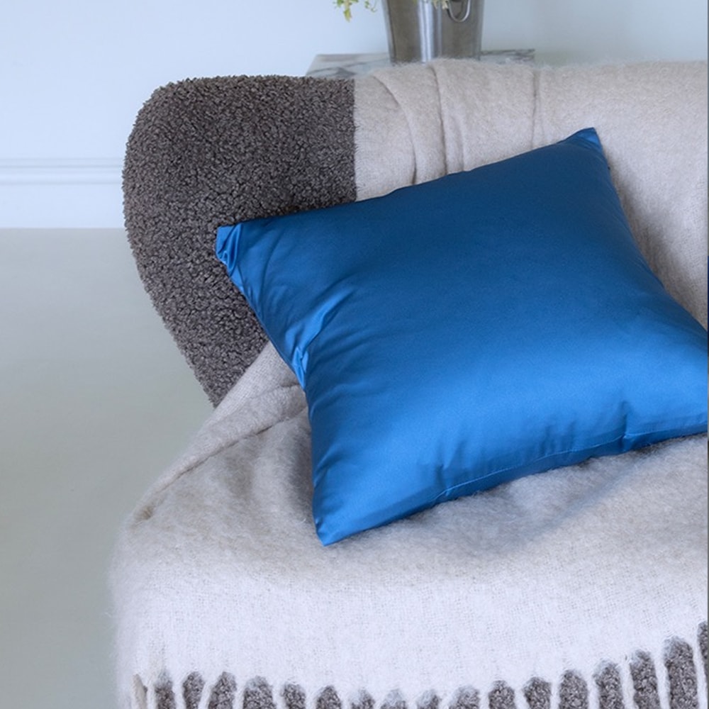 Champagne cushion cover blue [50x50]