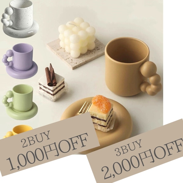 韓国 雑貨 マグカップ ソーサーセット 韓国インテリア ソーサー ソーサー付き ぷっくり もこもこ 韓国っぽ