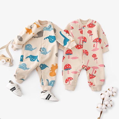 Dwsioow ベビー服 カバーオール ロンパース 前開き 長袖 100 綿 あったか 恐竜柄 キノコ柄 ボディスーツ パジャマ 男の子 女の子 新生児服 出産祝い Dwsioow ベビー服 カバーオール ロンパース 前開き 長袖 100 綿 あったか 恐竜柄 キノコ柄 ボディスーツ パジャマ 男の子 女の子 新生児服 出産祝い
