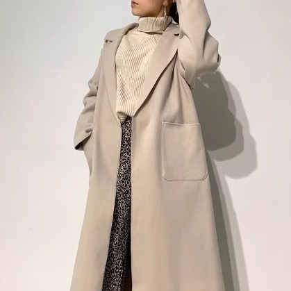 アウター コート ロングコート チェスターコート 長袖 襟付き 前開き サイドスリット ポケット ロング丈 かわいい 大人可愛い きれいめ シンプル 上品 おしゃれ かっこいい カジュアル こなれ感