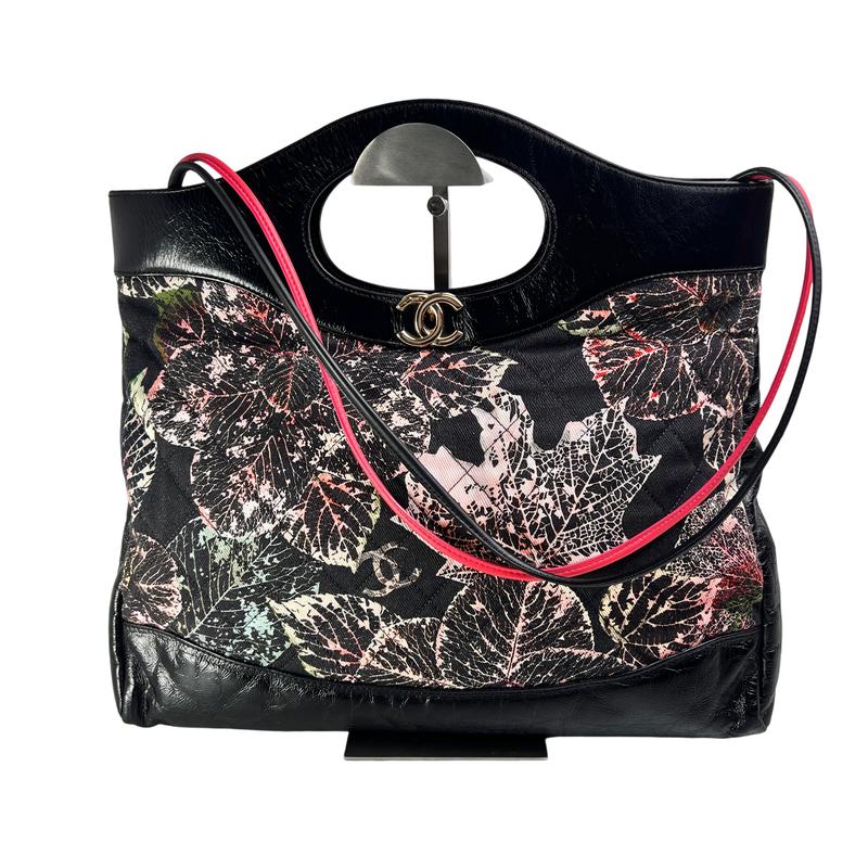 CHANEL シャネル ココマーク キャンバス ハンドバッグ ブラック A-13551