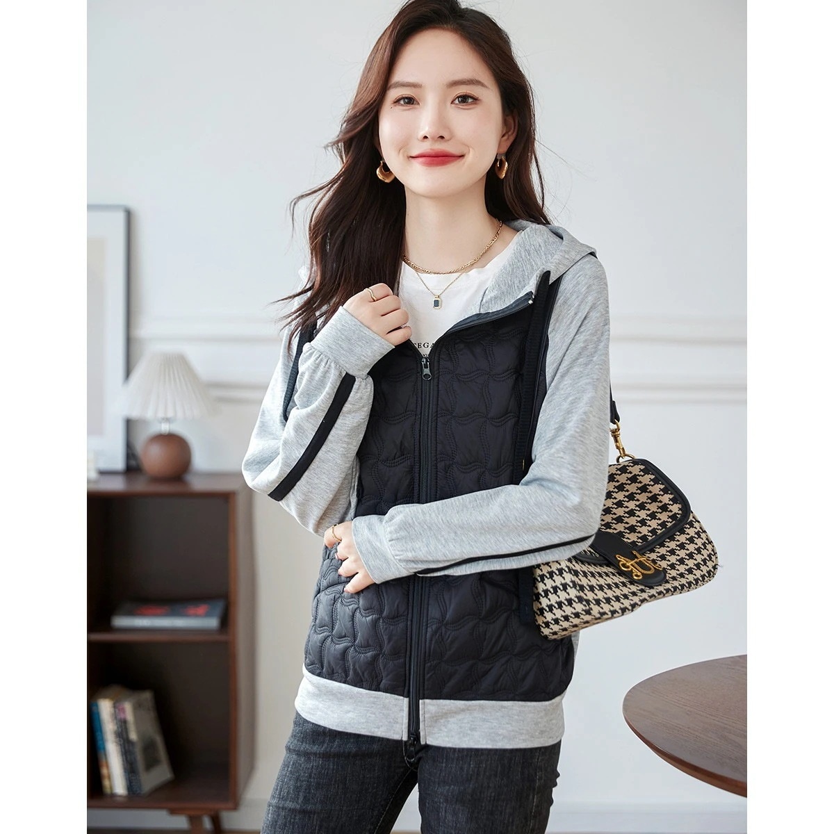 初秋しい緩いカジュア秋の薄ト流行り長袖トレンチコート気質レンチコートミディアム丈トレンチコートレディース秋アウター春