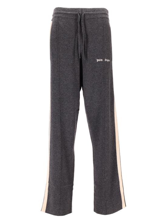 PALM ANGELS Women Straight Pants PWHG037F25KNI001 0703 DARK GREY OFF WHITE