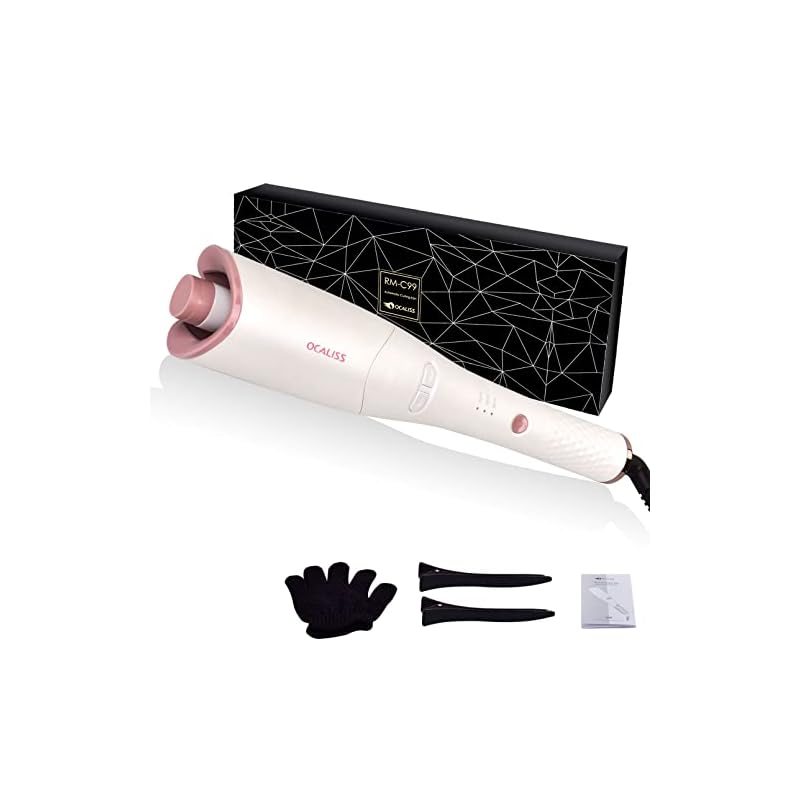 ヘアアイロン オートカールヘアアイロン 自動ヘアアイロン 新型セラミックヘアアイロン やけど防止 自動巻き髪 3段階温度設定 150/180/210℃ 急速加熱 内巻き外巻き 自動停止 自宅＆旅行用