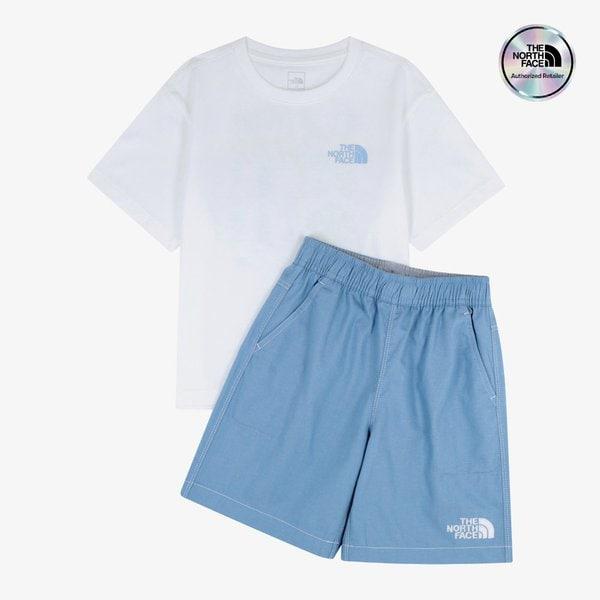 [キッズ公式] NT7US22T キッズハイクEXクルーセット WHITE