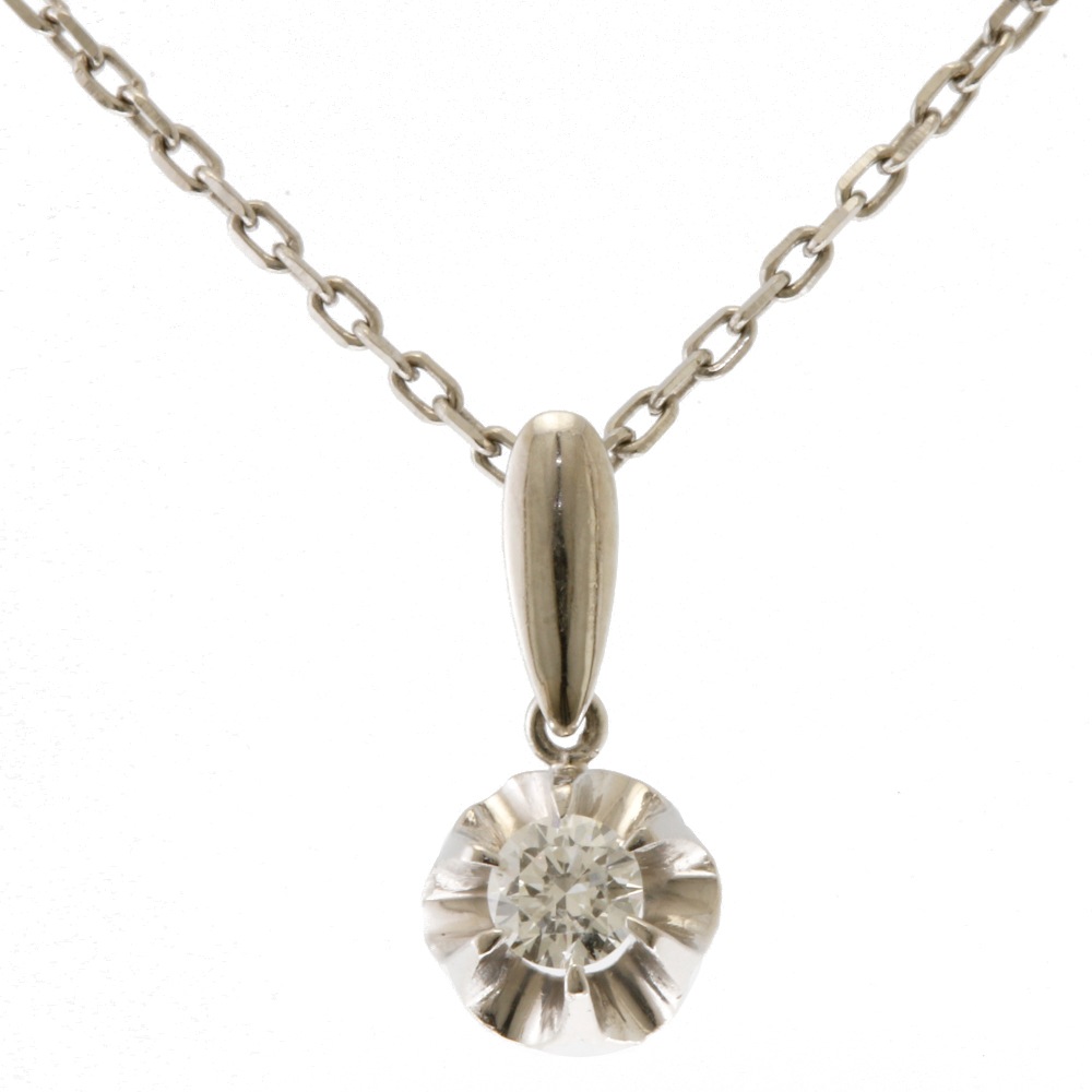 ネックレス Pt850プラチナ ダイヤモンド 中古 美品