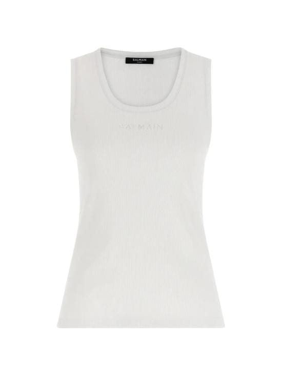 BALMAIN Women Tops GF0EB075BD10 GDI WHITE WHITE