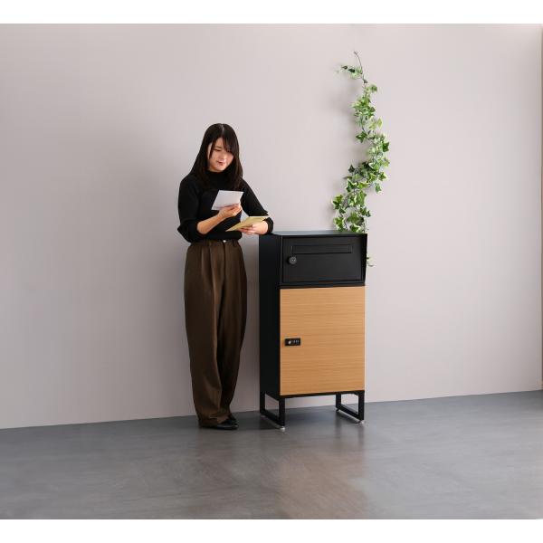 宅配ボックス 置き配 鍵 宅配ポスト おしゃれ 北欧モダン レトロ 大容量 ダイヤル ダイヤルロック 屋外対応 2段