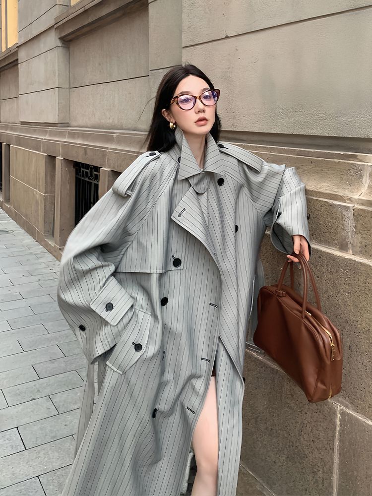 25の新復古駱馬絨パフスリーブA字大振りゆったりロングコート レディース アウターダウンジャケットロング 無地 ロング丈 ラシャコート 韓国風 カジュアル ゆったり上品 チェスターコート