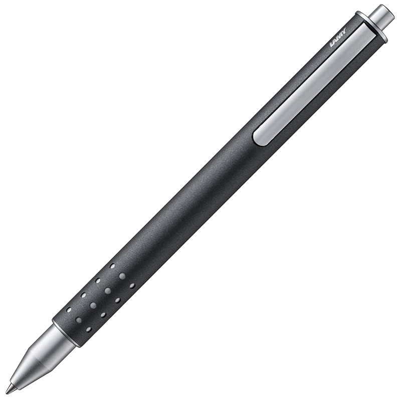 LAMY（ラミー） swift アントラシート(anthracite) ローラーボールペン グレー - なめらかな書き心地の上品なローラー ボールペン - 丈夫なメタルボディ & 線幅 B - ローラ
