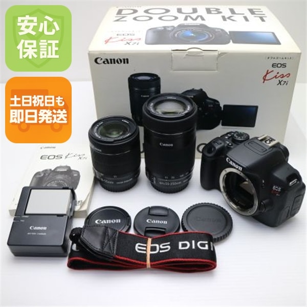 超美品 EOS Kiss X7i ダブルズームキット ブラック 110