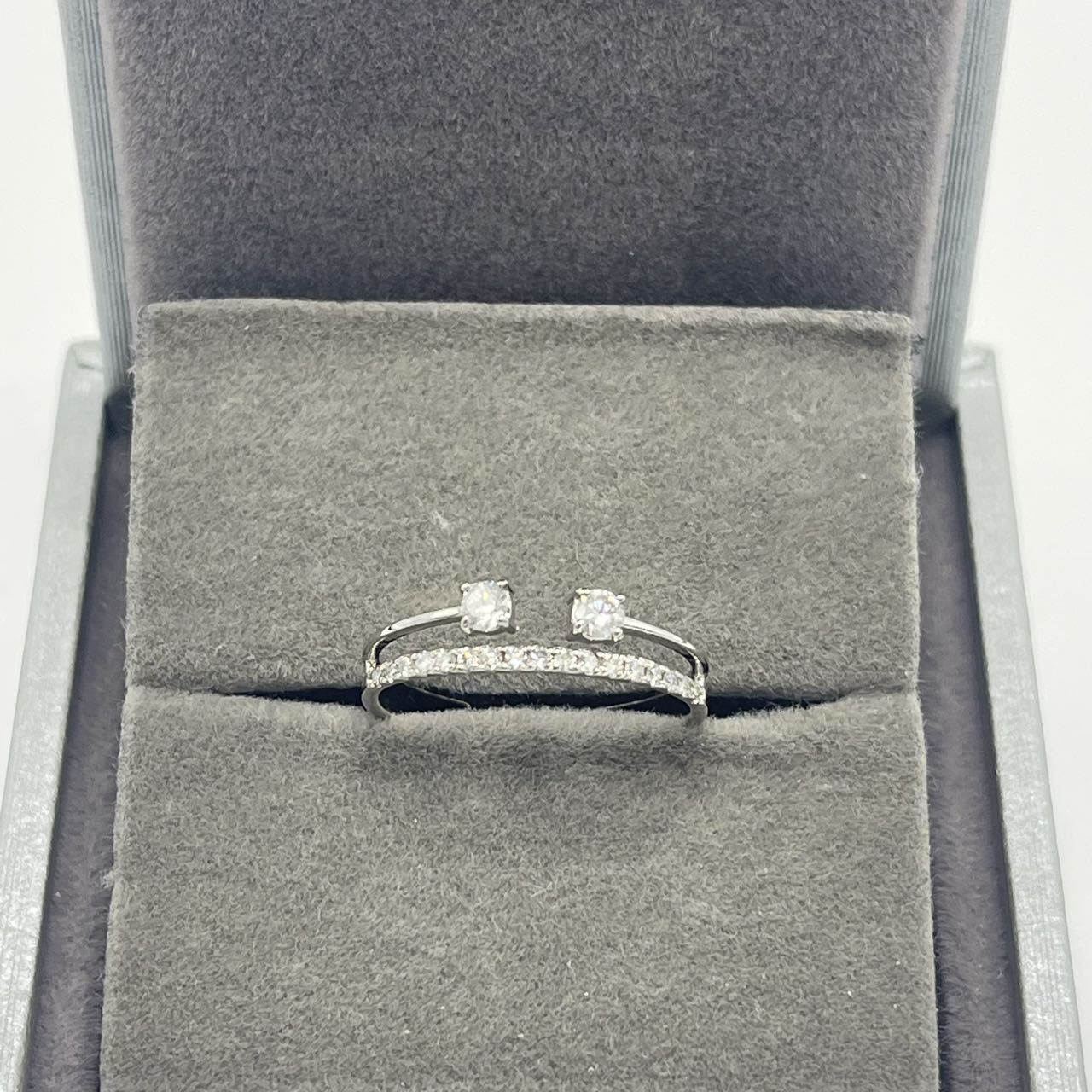 新品K18WG　天然ダイヤモンドリング　0.3ct　指輪　12号　エレガント　レディース【R4552307060013】