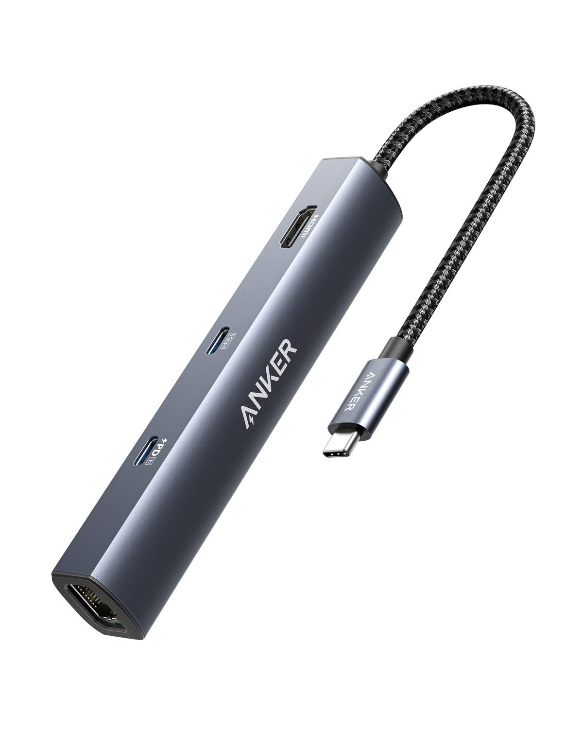 Anker PowerExpand 6-in-1 イーサネット ハブ PD 65W USB-Cポート 4K HDMIポート 1Gbpsイーサネットポート USB3.0ポート搭載 MacBook Pro