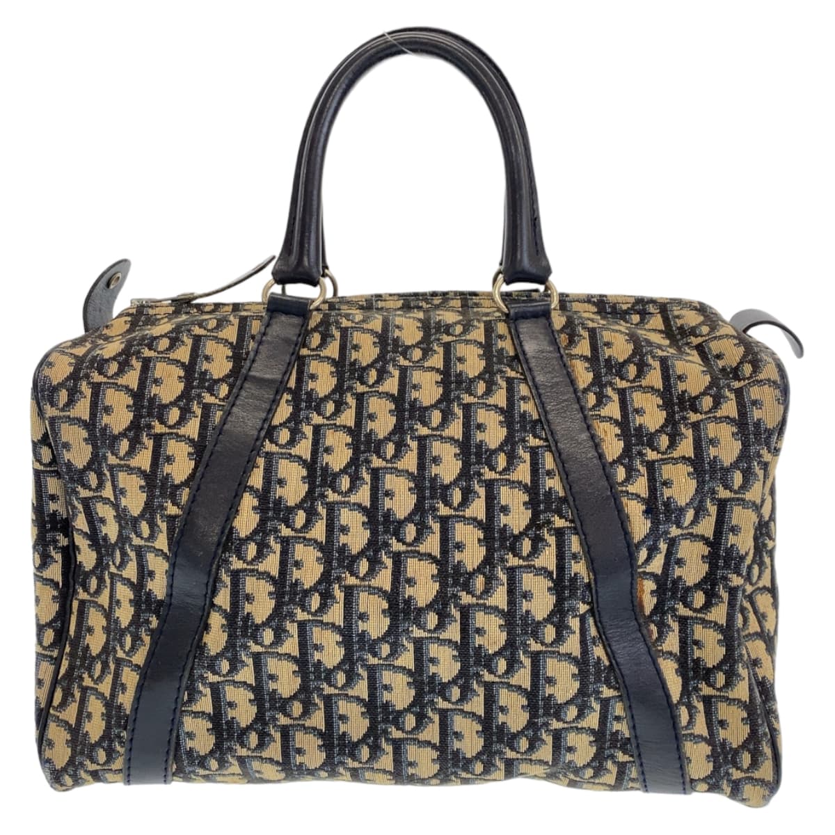 ヴィンテージ トロッター ネイビー シルバー金具 キャンバス/レザー ハンドバッグ ボストンバッグ レディース 407037