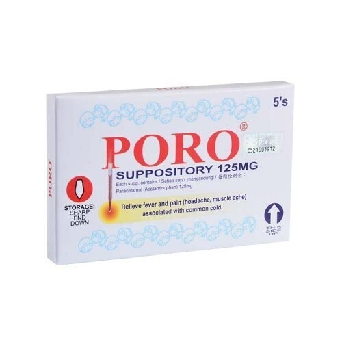 Poro Suppositories 125mg 5s
