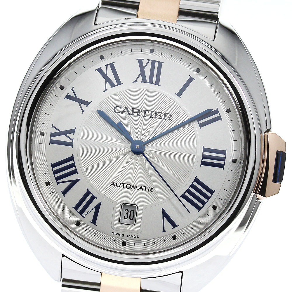 カルティエ CARTIER W2CL0002 クレ ドゥ カルティエ 40ｍｍ K18PGコンビ 自動巻き メンズ 美品 箱・保証書付き_758420【中古】