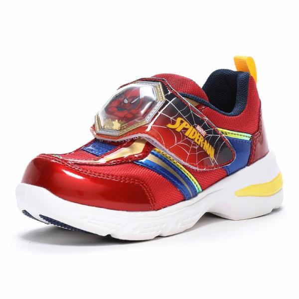マーベル スパイダーマン スニーカー 子供靴 キッズ シューズ 男の子 かっこいい 運動靴 履きやすい 靴 人気 MARVEL MV 022 レッド [2024年秋冬新作] 7月2日発売