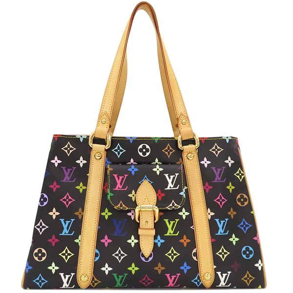 ルイヴィトン LOUIS VUITTON ショルダーバッグ オーレリア MM モノグラムマルチカラーキャンバス ノワール ゴールド金具 黒 トートバッグ 肩掛け M40095 MI0096【中古】