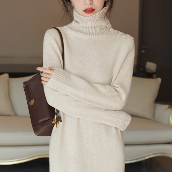 ワンピース レディース ニットワンピース S M 韓国 プルオーバー ロング 長袖 ルーズ かわいい モテ 散歩 ご近所 旅行 大人可愛い きれいめ おしゃれ お洒落 オフィス 上品 ガーリー 主役級