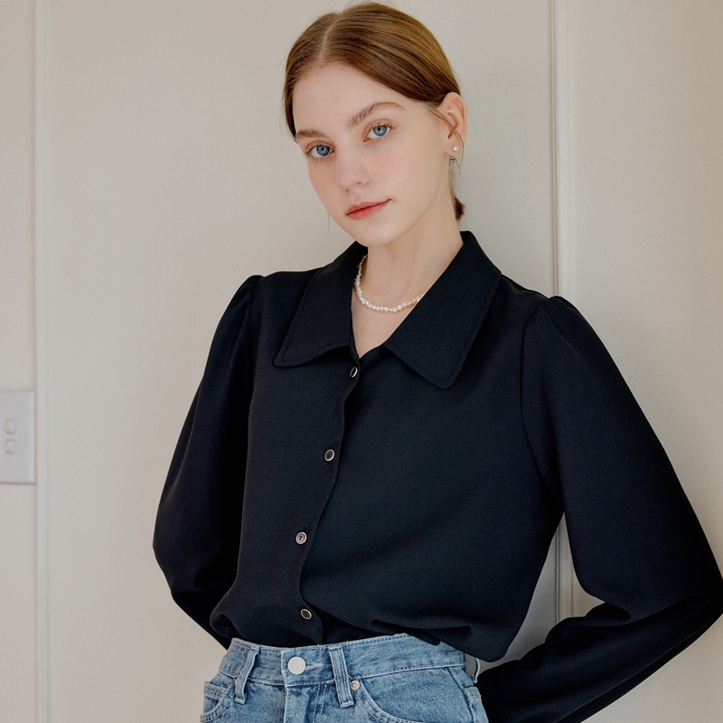 ラウンドシャーリングシャツ(ROUND SHIRRING SHIRT)