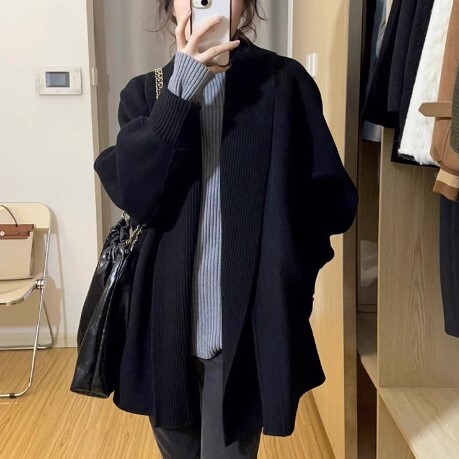 ニットカーディガン ヘップバーンスタイル カーディガンジャケット デート 高級 ニッチ コーディガン 長袖 ニット かわいい 大人可愛い きれいめ シンプル カジュアル 大人 上品 おしゃれ お洒落