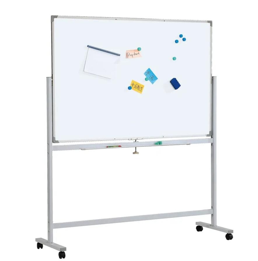 オフィス教室用ホイール両面モバイルホワイトボードリバーシブル磁気ボードイーゼルの大型ローリングホワイトボードイーゼル ローリングホワイトボードスタンド付き48x32大型ポータブル両面モバイルホワイト 7,920円