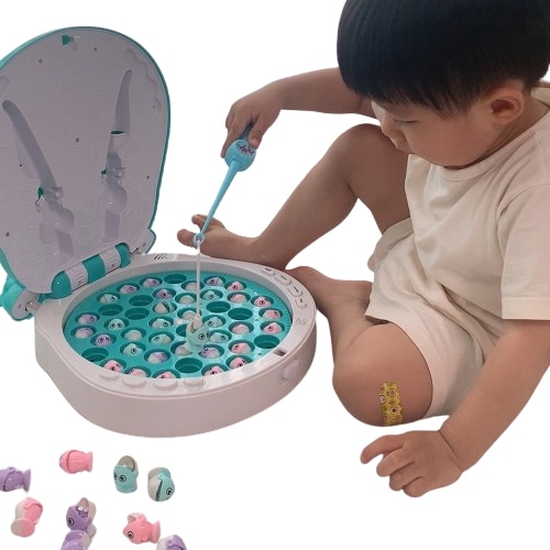 ぐるぐるぐるいカバ釣り遊び子供の家の赤ちゃん幼児マグネット魚のおもちゃ 5,326円