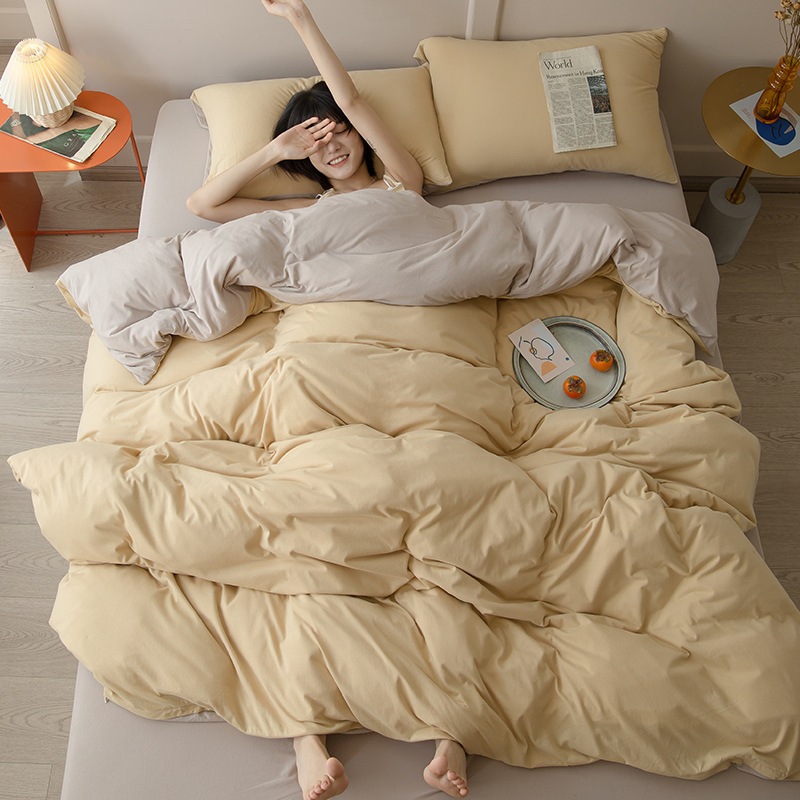 母子天珠綿純綿4点セット純綿ニット34寝具掛け布団カバーシーツシーツ100