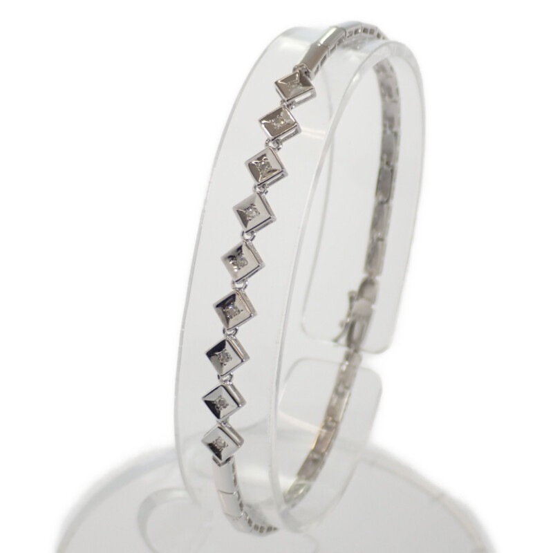 【no brand】デザイン ジュエリー ブレスレット K14ホワイトゴールド ダイヤモンド